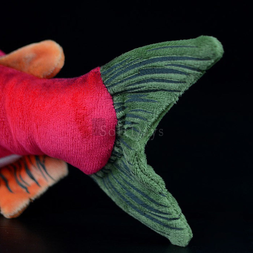 Realistic Sockeye Salmon Fish Plush Toy – Soft and Adorable Lifelike