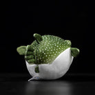 Realistic Green Spotted Pufferfish Plush Toy – Soft and Adorably Lifelike