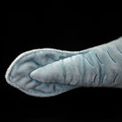 Tail close-up of Arandaspis plush toy, capturing its prehistoric tail shape and soft finish by SoftDaysLab