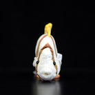 Front view of a Four-banded Butterflyfish plush, showcasing realistic details and soft texture