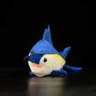 Front view of an Indo-Pacific Sailfish stuffed animal showcasing its lifelike face and soft texture