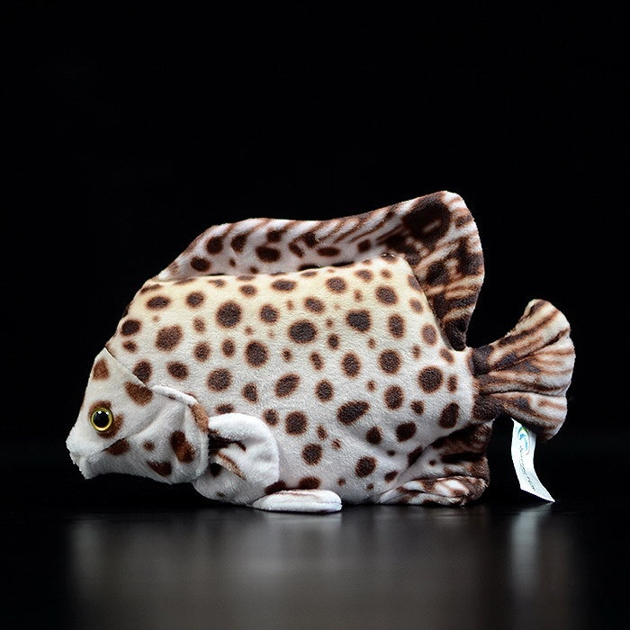 Realistic spotted scat plush toy by SoftDaysLab, showcasing lifelike details and vibrant patterns