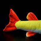Zoomed-in detail of the fin and tail on Golden Redtail Catfish Plush by SoftDaysLab®, premium quality toy