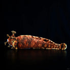 Full side view of Japanese Warbonnet Fringed Blenny stuffed toy showcasing its elongated body