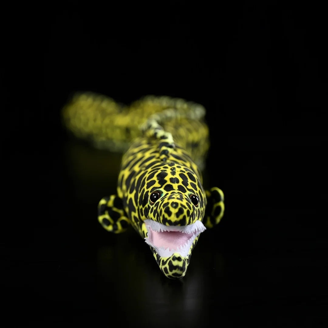 SoftDaysLab® Honeycomb Moray Eel Plush with open mouth, showcasing intricate design of marine animal