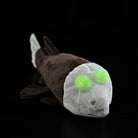 Detailed top view of Pacific Barreleye Fish Plush by SoftDaysLab®, emphasizing its iconic dome-shaped head