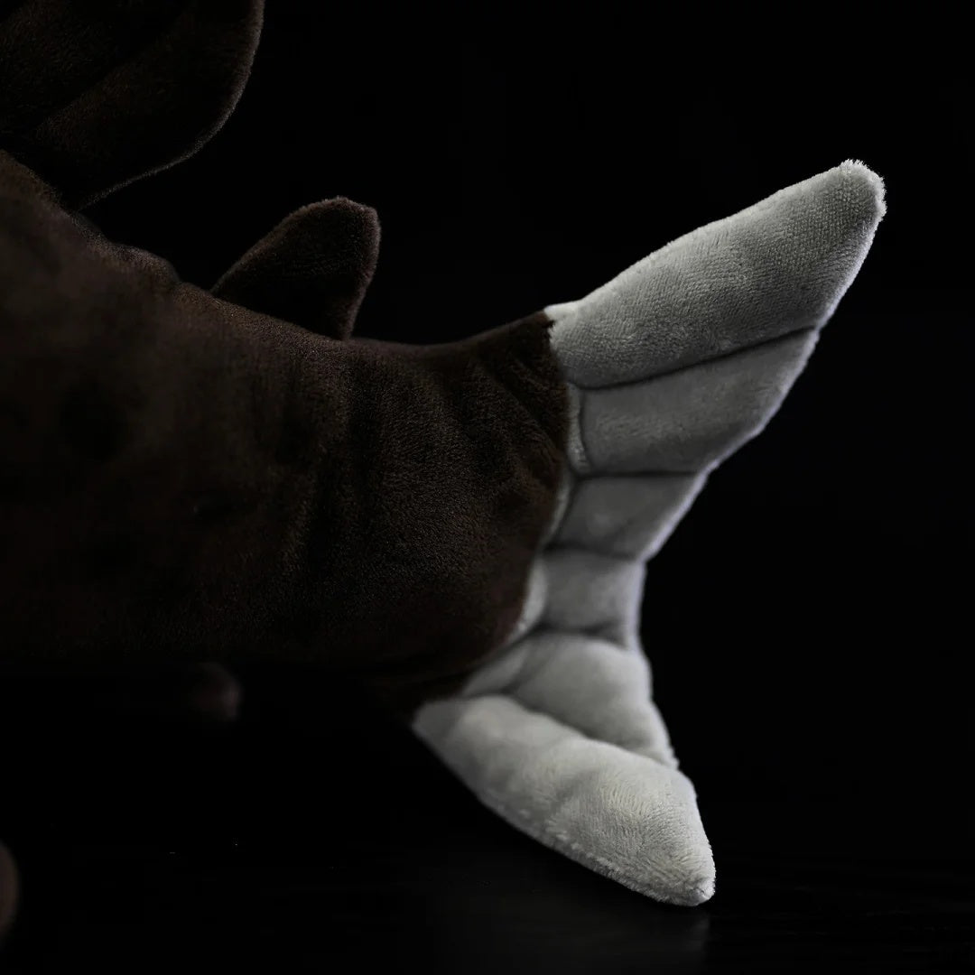 Tail close-up of Pacific Barreleye Fish Plush by SoftDaysLab®, highlighting realistic marine-inspired features