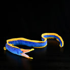Lifelike Ribbon Eel Plush Toy by SoftDaysLab® with its mouth open, featuring realistic details