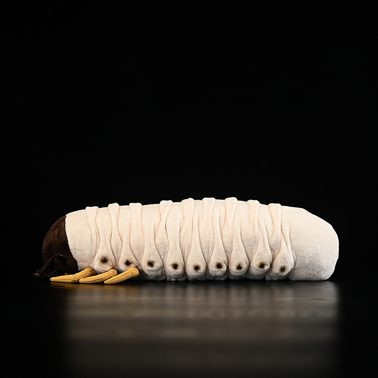 Realistic White Grub Plush Toy – Lifelike, Soft and Perfect for Bug Lovers