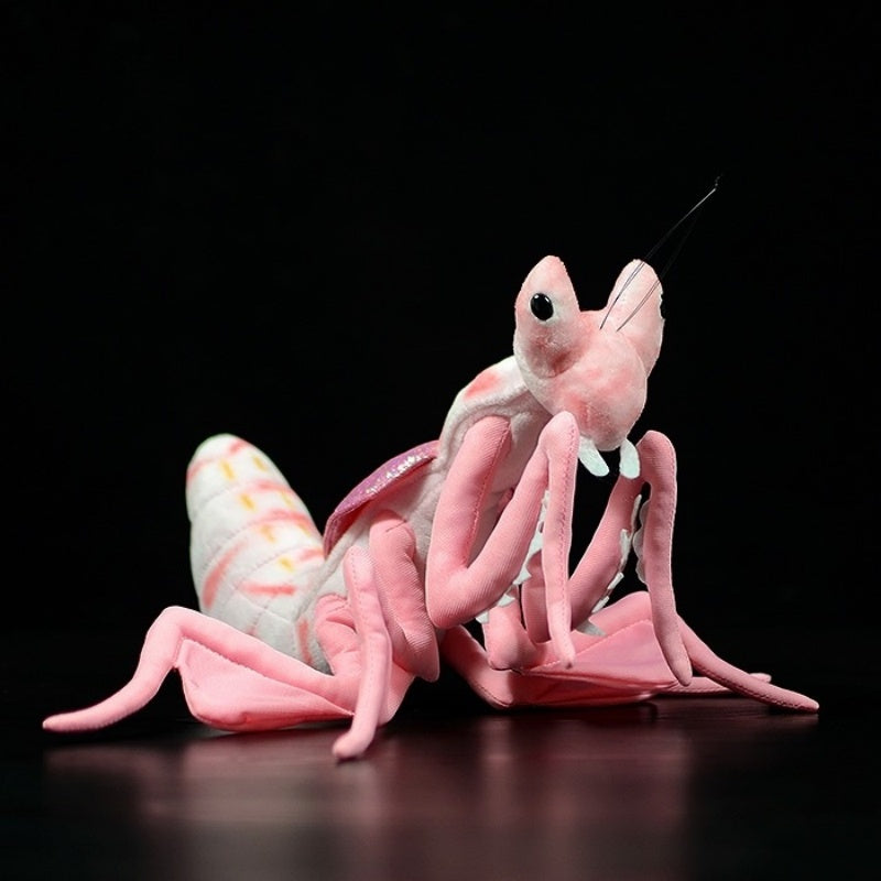 Realistic pink orchid mantis plush with lifelike details and soft fabric by SoftDaysLab
