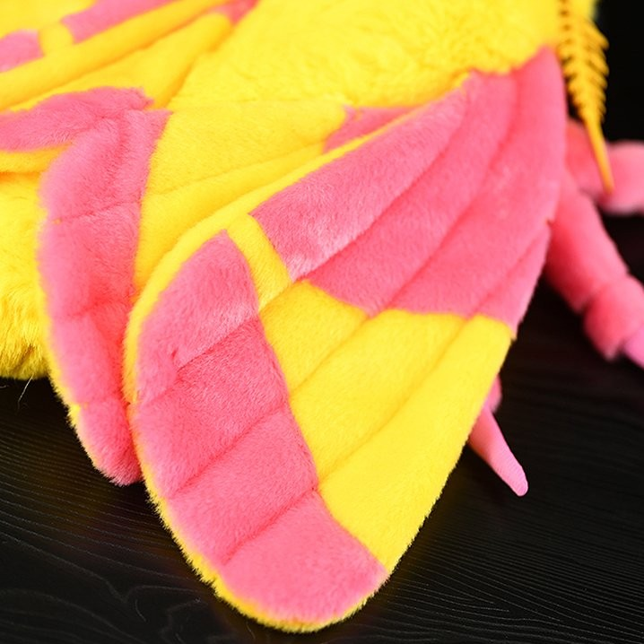 Realistic Rosy Maple Moth Insert Plush – Soft, Lifelike, and Perfect for Nature Lovers