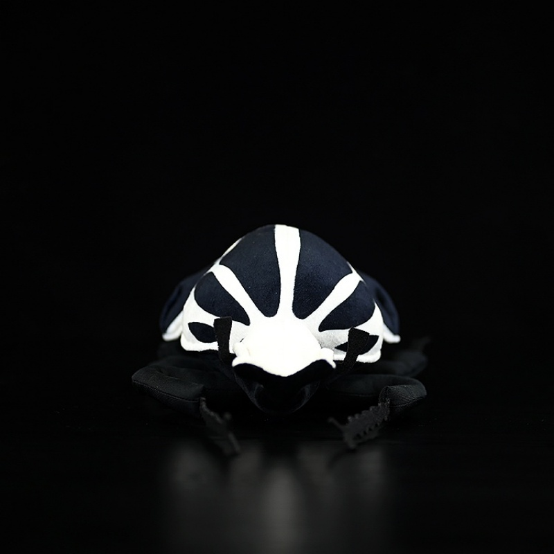 Front view of the Goliath beetle plush, emphasizing its realistic head and legs