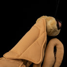 Close-up of Dead Leaf Mantis plush head by SoftDaysLab®, highlighting the realistic mantis eyes and antennae