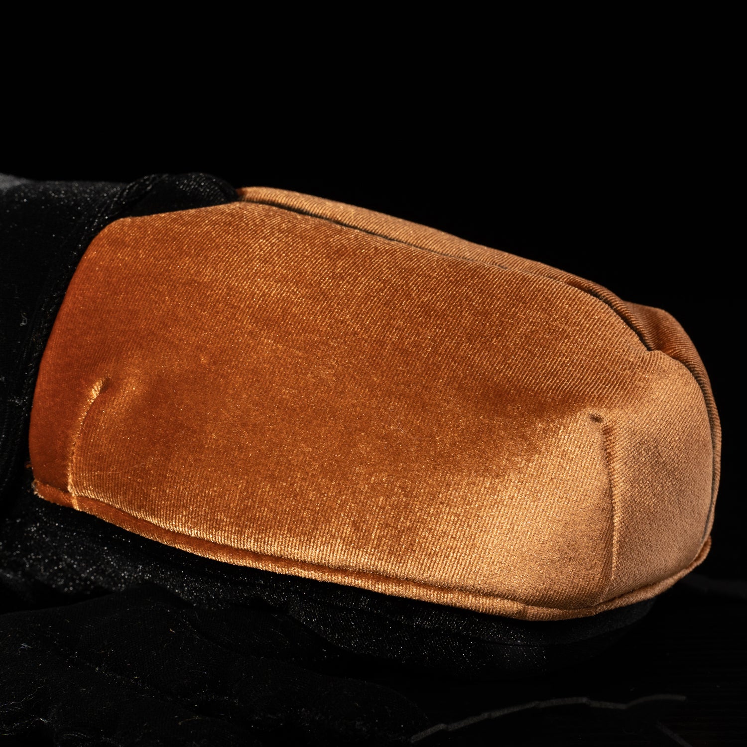 Zoomed view of the plush beetle's golden elytra and segmented legs by SoftDaysLab