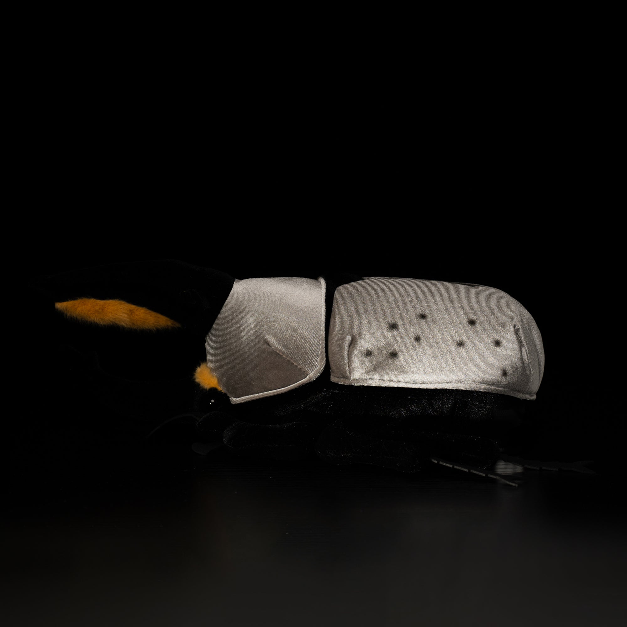 Profile of Western Hercules beetle plush emphasizing its soft texture and realistic details by SoftDaysLab