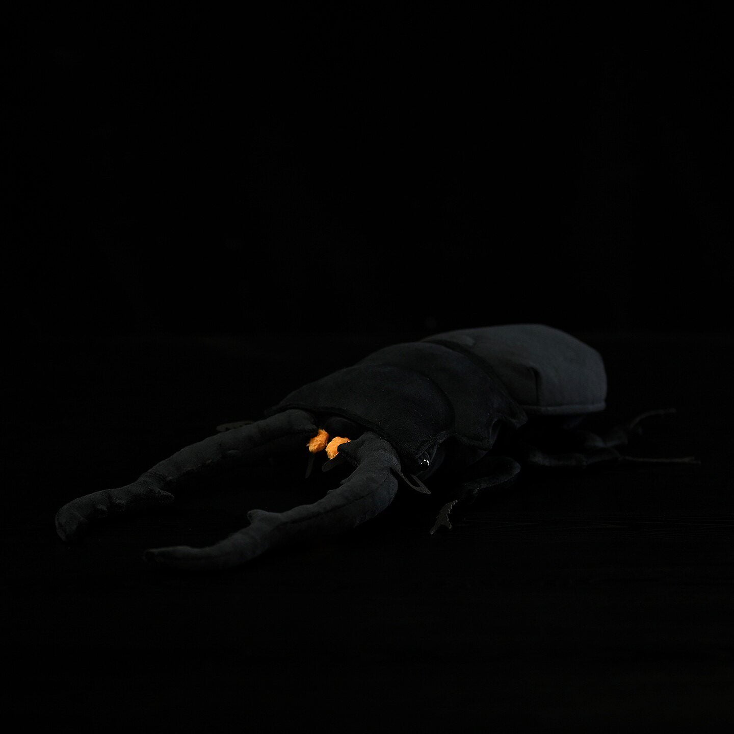 Realistic Giraffe Stag Beetle plush toy by SoftDaysLab, showcasing lifelike design and large mandibles