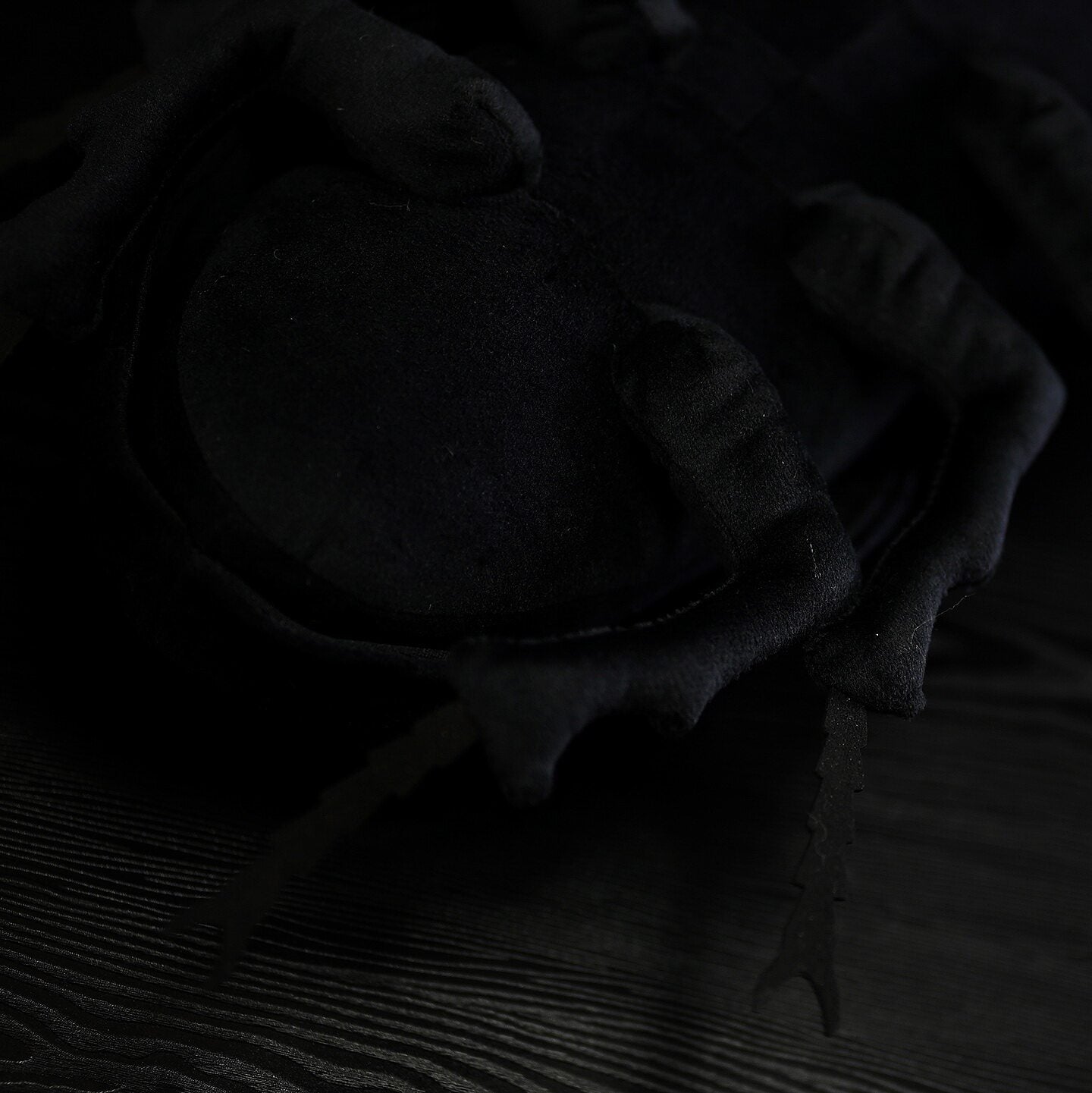 Zoomed-in texture of Giraffe Stag Beetle plush abdomen and legs, highlighting craftsmanship quality
