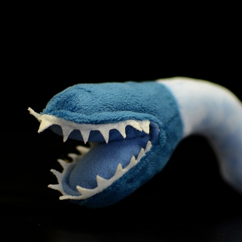 Close-up of the Opabinia plush toy’s realistic jaws, inspired by the prehistoric sea creature