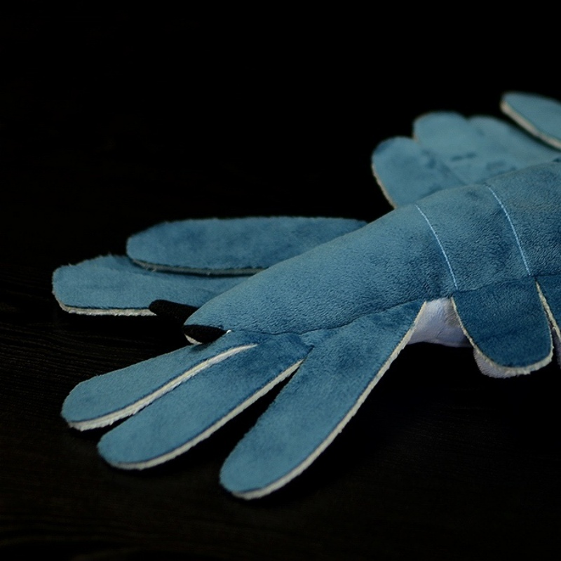 Tail detail of the Opabinia stuffed animal, highlighting its segmented and lifelike prehistoric structure by SoftDaysLab