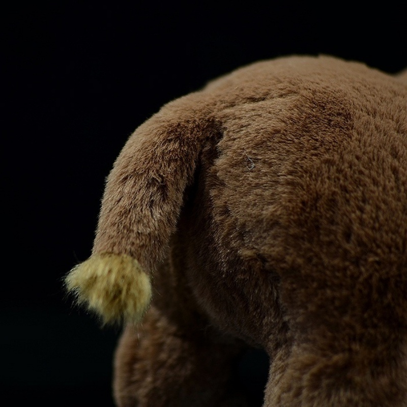 Detailed view of Elasmotherium plush toy’s soft tail with realistic texture by SoftDaysLab