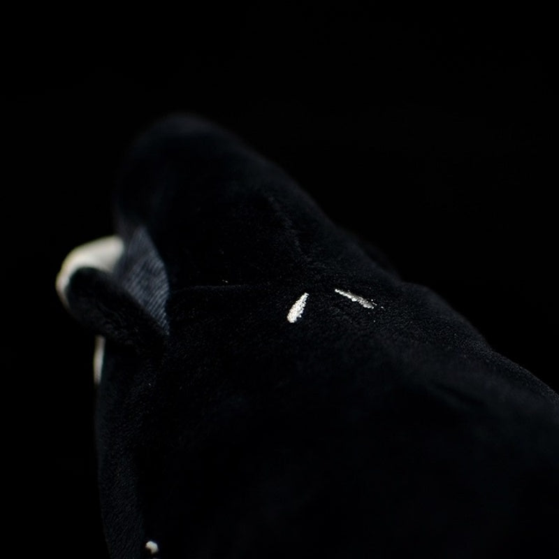 Close-up of the bowhead whale plush toy’s back, highlighting soft fabric and realistic stitching, crafted by SoftDaysLab