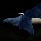 Tail fin detail of Southern Right Whale plush toy, emphasizing precise craftsmanship and ultra-soft design