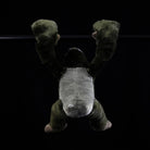 Back view of the lifelike Silverback Gorilla plush toy, designed by SoftDaysLab for wildlife enthusiasts
