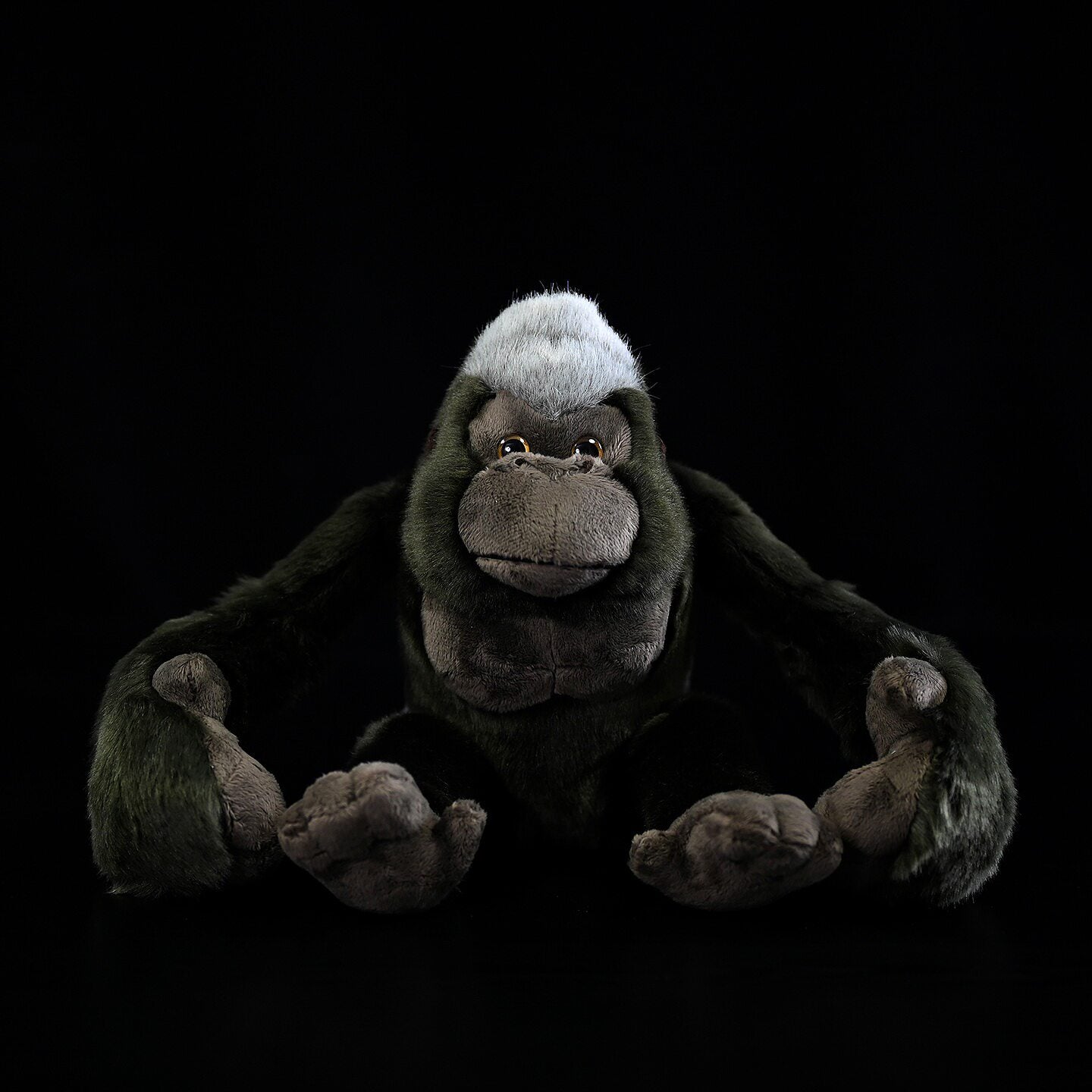 Front view of the Silverback Gorilla plush toy by SoftDaysLab, featuring realistic design and cuddly softness