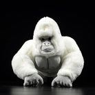 Front view of a white gorilla stuffed animal with lifelike details, perfect for wildlife enthusiasts