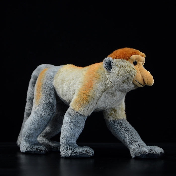 SoftDaysLab Realistic Long-Nosed Proboscis Monkey Plush Toy – Soft