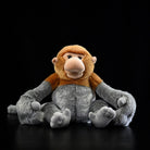 Frontal view of lifelike Proboscis Monkey plush by SoftDaysLab, cuddly and perfect for kids