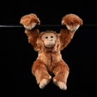 Hanging lifelike orangutan plush toy by SoftDaysLab, realistic and ultra-soft for wildlife lovers
