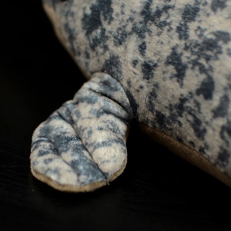 Flipper detail of narwhal stuffed toy showing its lifelike design and soft fabric by SoftDaysLab