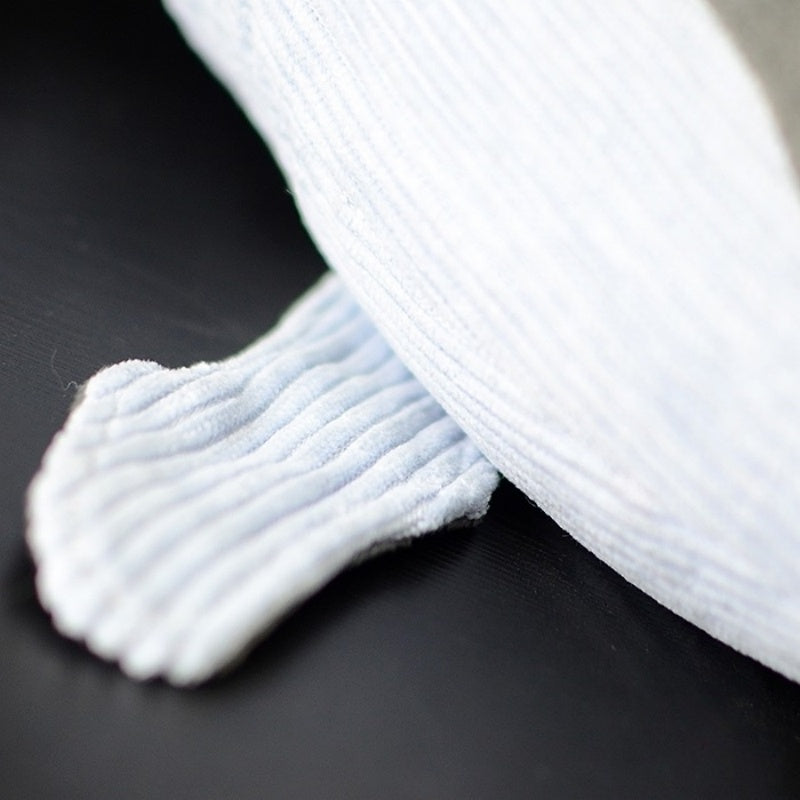 Flipper detail of baleen whale stuffed animal, emphasizing ocean-inspired realism by SoftDaysLab