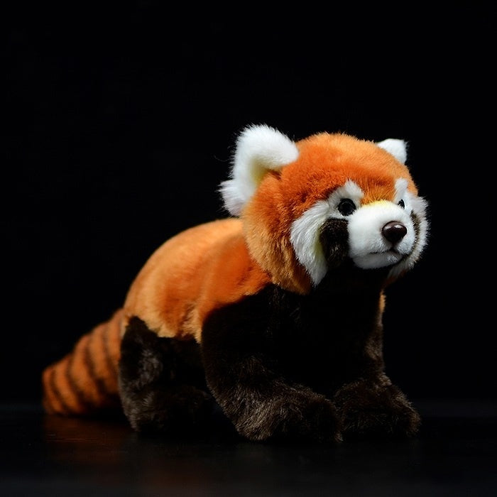 Realistic red panda plush toy with soft fur and vibrant colors, perfect for animal lovers