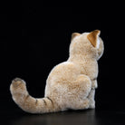 Back view of sand cat plush toy, highlighting its soft texture and realistic tail by SoftDaysLab