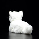 Back view of white cat plush toy featuring its soft, cuddly design, perfect for gifts by SoftDaysLab