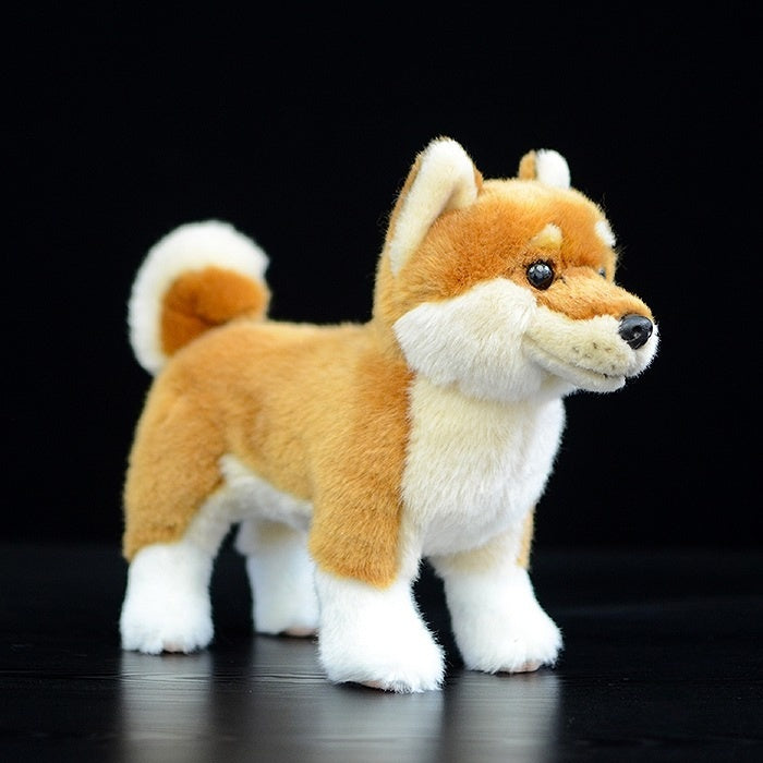 Realistic Shiba Inu plush toy with lifelike design, perfect for dog lovers and animal enthusiasts