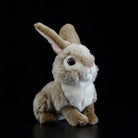 Soft and realistic brown hare rabbit plush toy sitting upright by SoftDaysLab, perfect for animal lovers and collectors