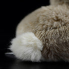 Fluffy white tail of the brown hare rabbit plush toy, a charming feature for animal lovers by SoftDaysLab