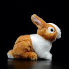 Side profile of golden yellow bunny plush with soft texture and crafted ears by SoftDaysLab