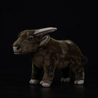Realistic domestic water buffalo plush toy by SoftDaysLab, featuring lifelike details and soft texture