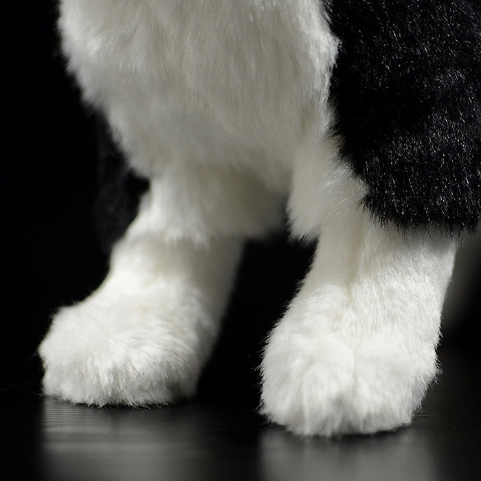 Close-up of the plush Husky’s soft paws, showcasing its high-quality and realistic design