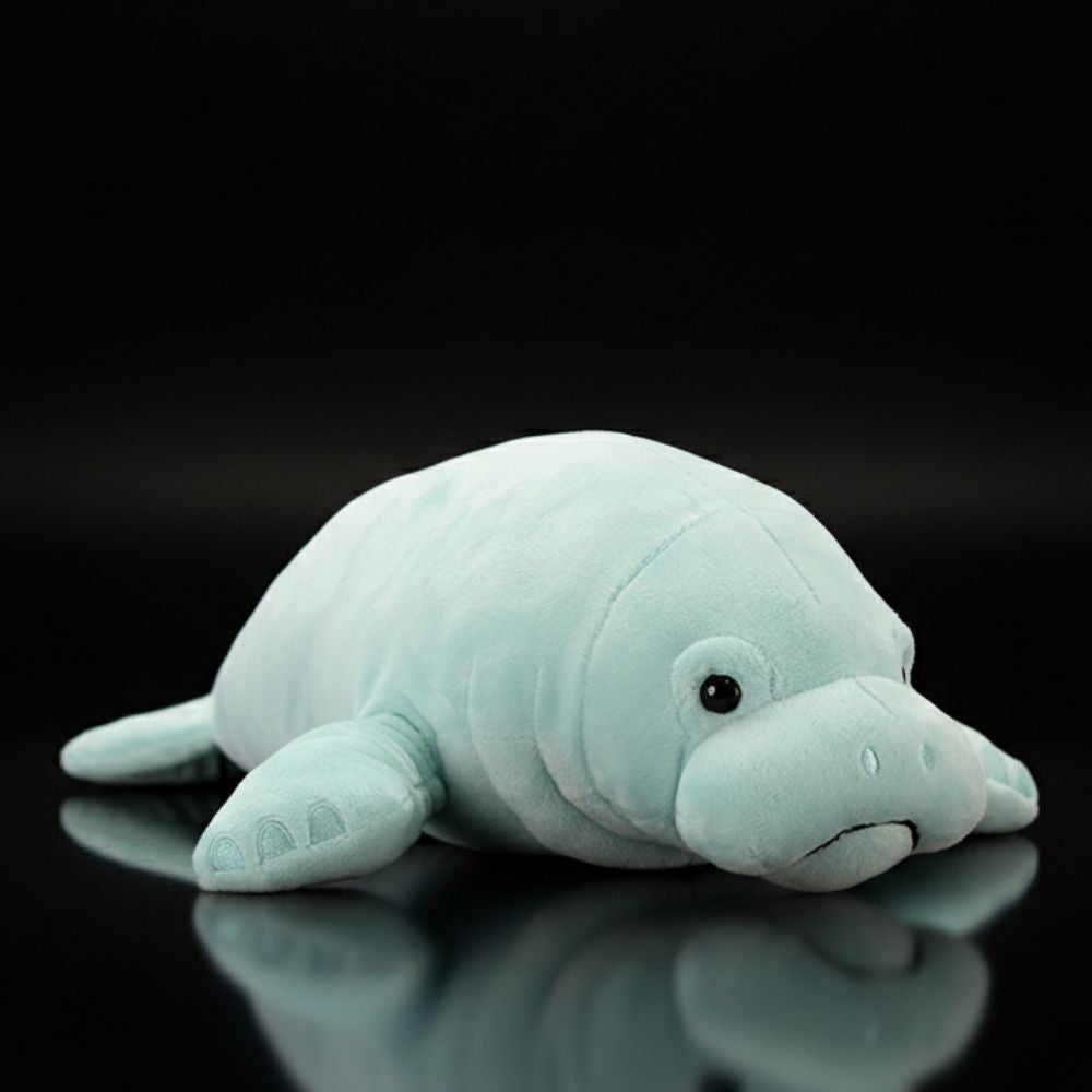 Lifelike manatee plush toy by SoftDaysLab, a cuddly sea cow replica perfect for marine life enthusiasts