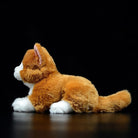 Side profile of Orange Tuxedo Cat plush toy, showcasing soft fur and lifelike features by SoftDaysLab