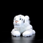 Front view of a white tiger plush by SoftDaysLab, designed with lifelike details and perfect for cuddles