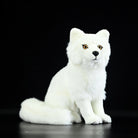 SoftDaysLab realistic Arctic fox plush toy with soft white fur, perfect for wildlife lovers and kids