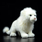 SoftDaysLab white lion plush toy with lifelike details, perfect for animal lovers and collectors