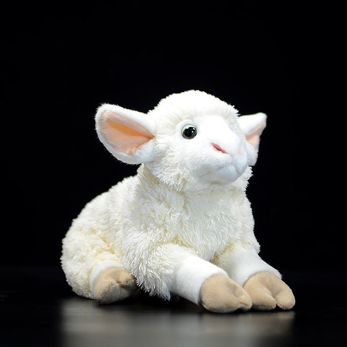 Adorable Domestic Sheep Plush by SoftDaysLab, realistic and cuddly stuffed animal perfect for kids and collectors