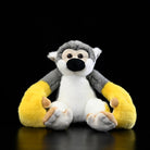 Frontal view of lifelike Common Squirrel Monkey plush by SoftDaysLab, with adorable expressions